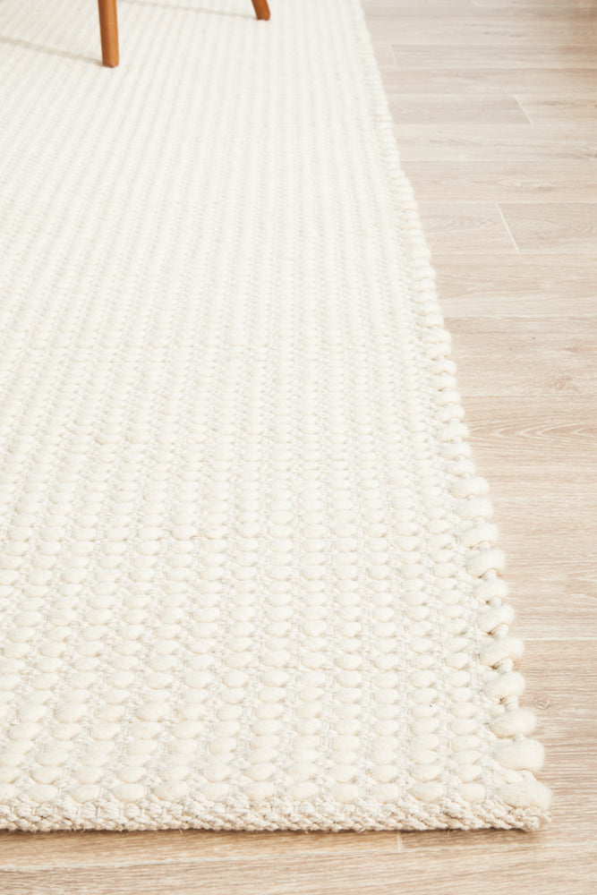 Halden White Wool Rug