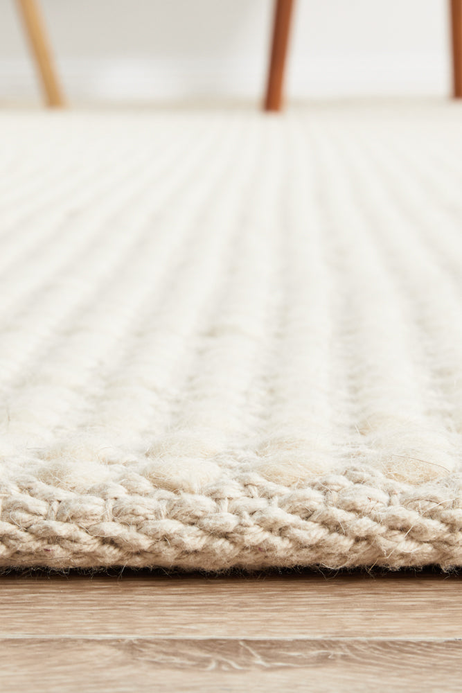 Halden White Wool Rug