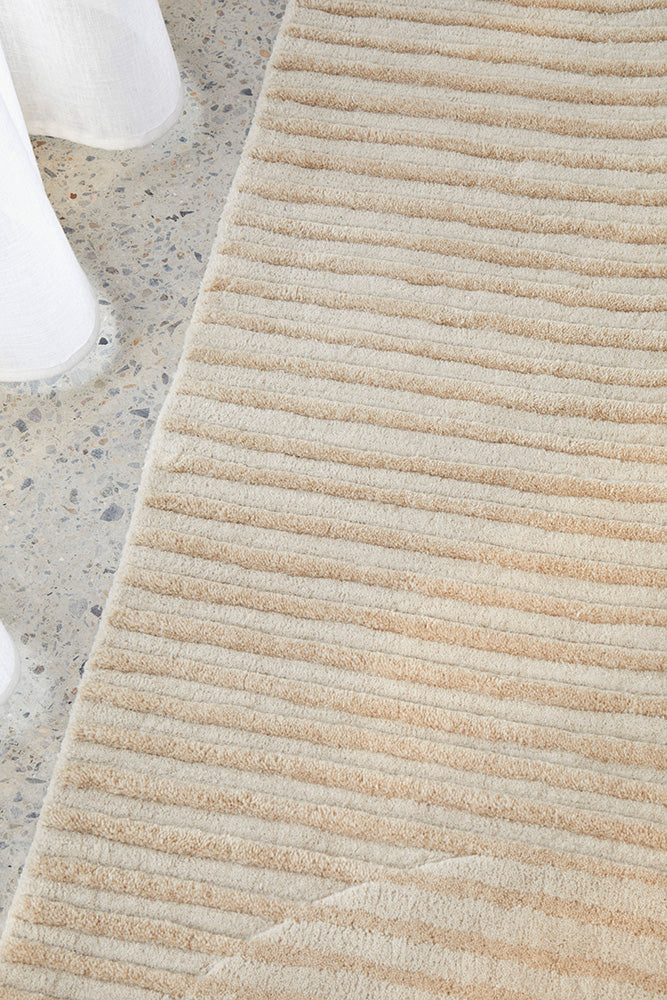 Caldera Beige Wool Rug