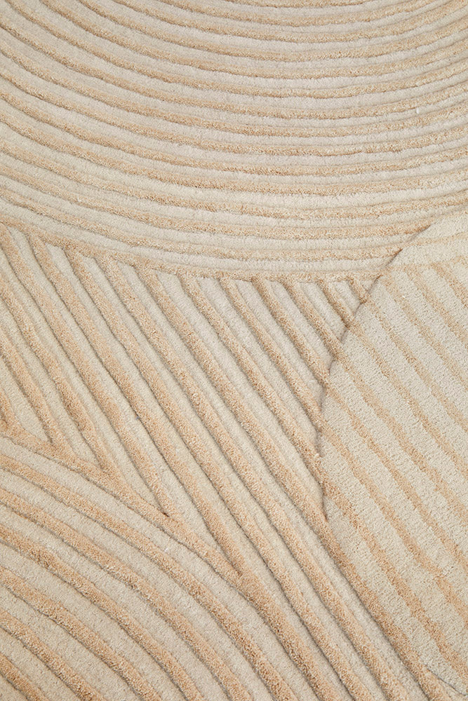 Caldera Beige Wool Rug