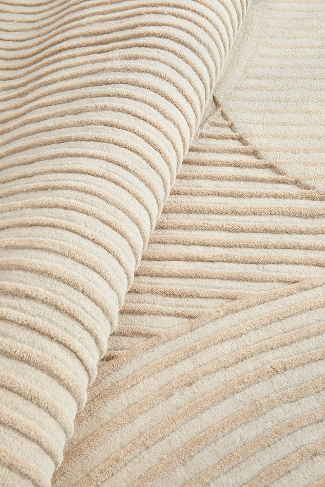Caldera Beige Wool Rug