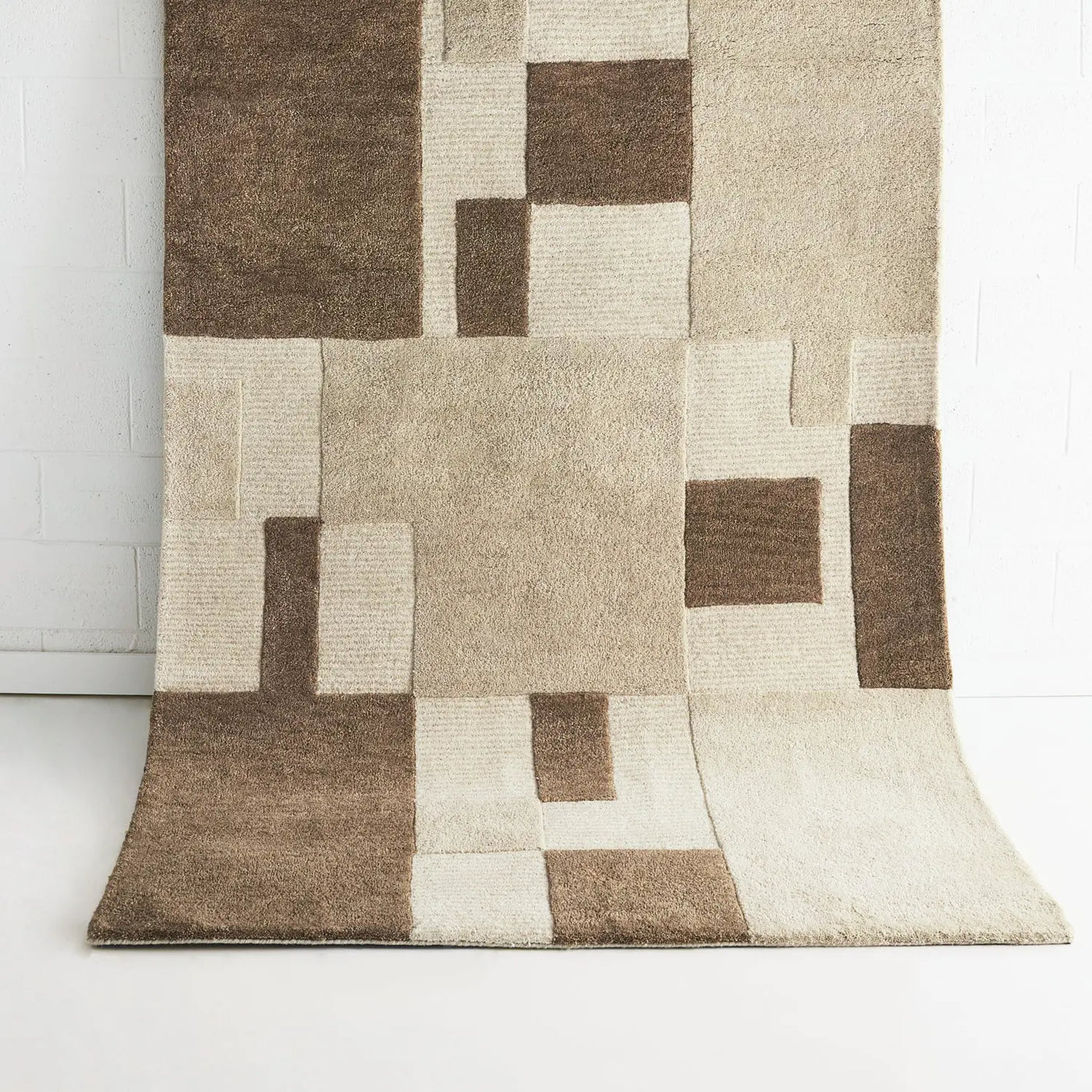Varo Beige Brown Wool Rug