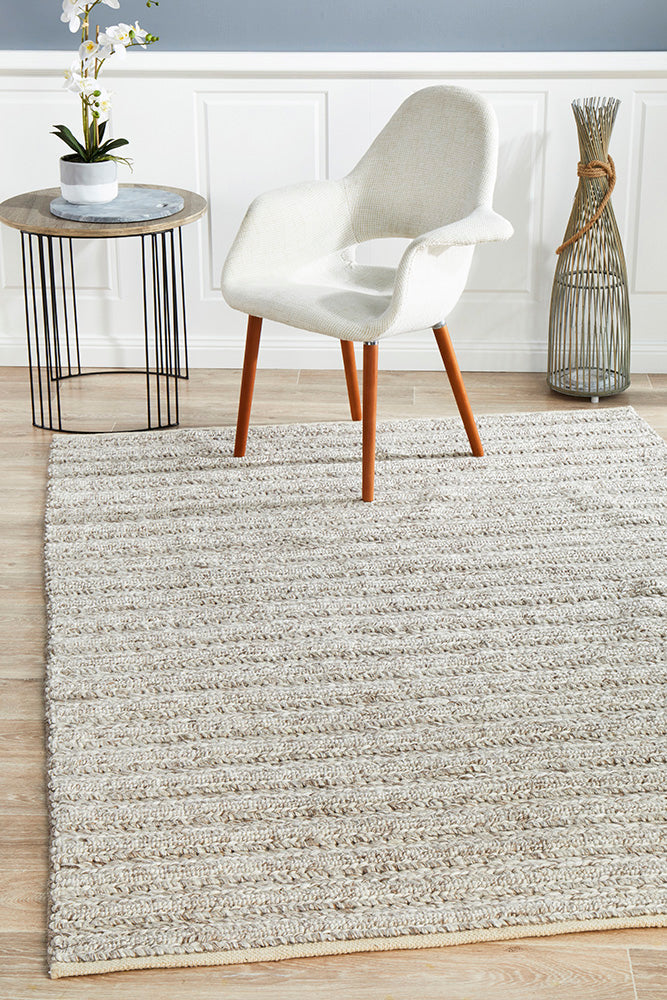 Sorrel Natural Beige Wool Rug