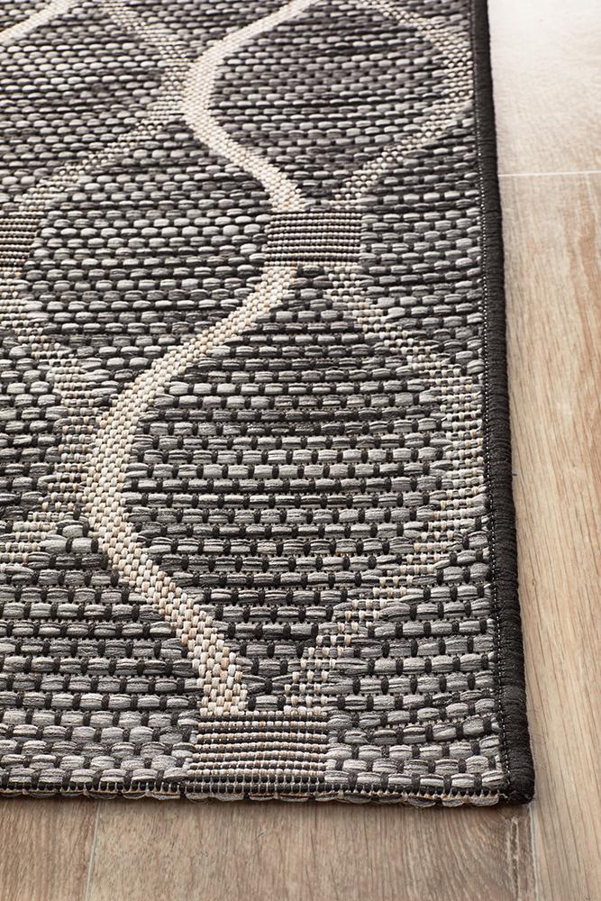 Terrazza Ebony Brown Runner Rug