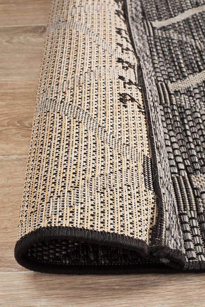 Terrazza Ebony Brown Runner Rug