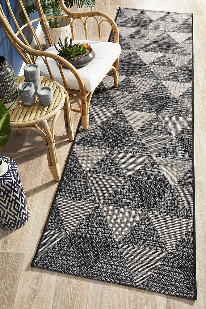 Terrazza Ink Brown Runner Rug