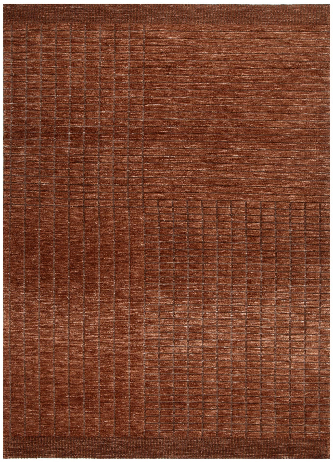 Dune Modern Rust Rug — polyester rug, contemporary, designer, Haus & Harbour