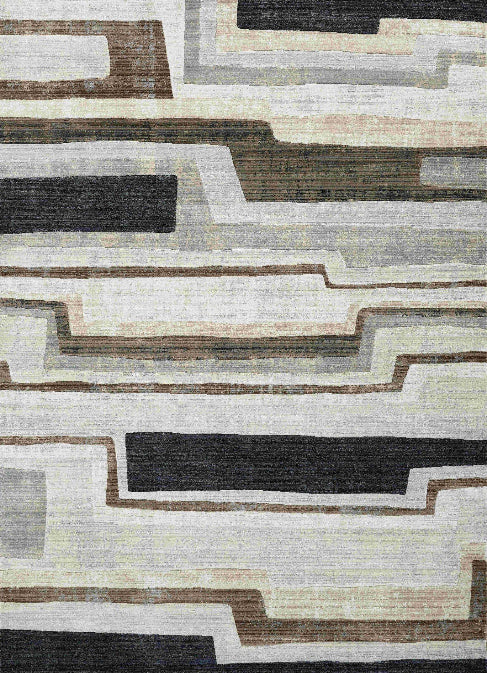 Tova Brown Black Rug