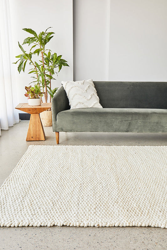 Tessella White Jute Rug