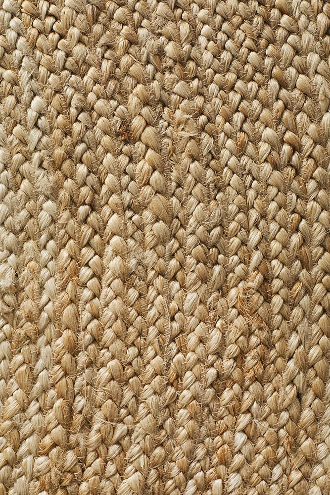 Tessura 2 Natural Beige Jute & Cotton Round Rug