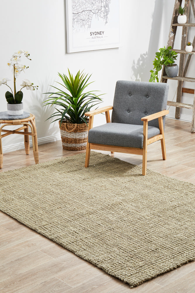 Tessura 7 Natural Beige Jute & Cotton Rug