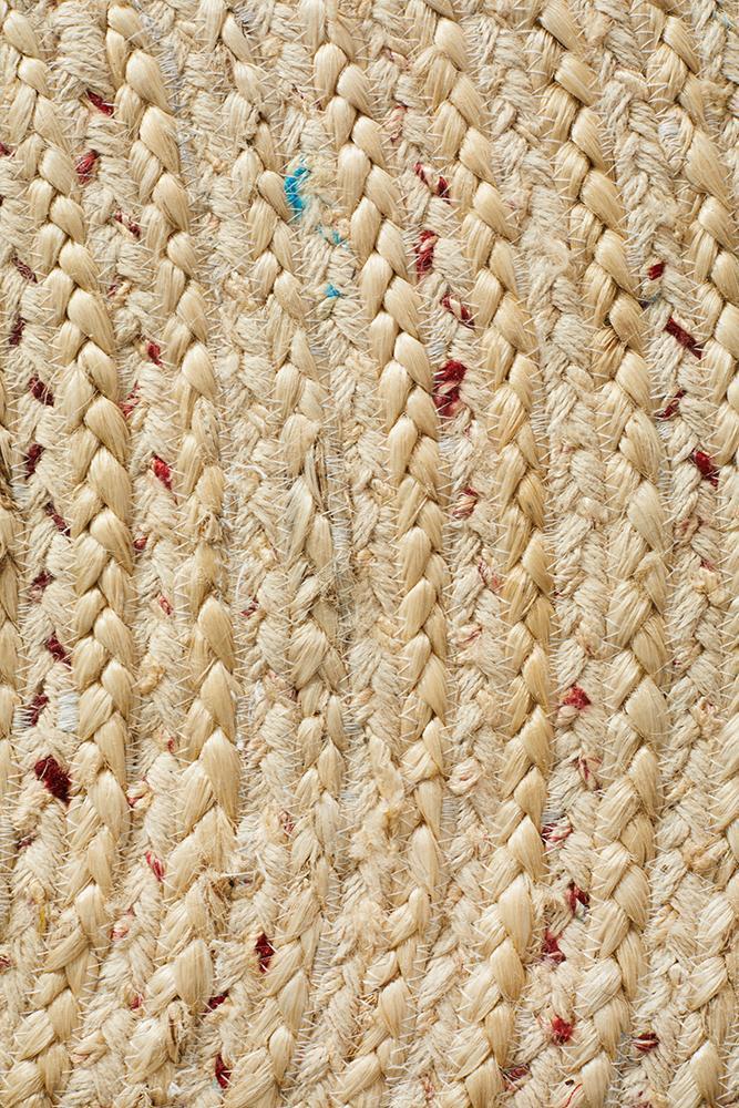 Tessura Beige Jute & Cotton Round Rug
