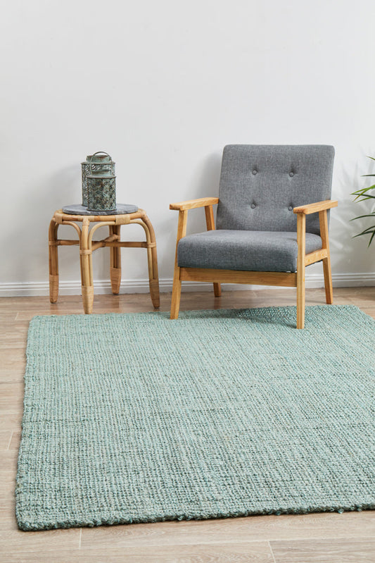 Tessura Blue Jute & Cotton Rug