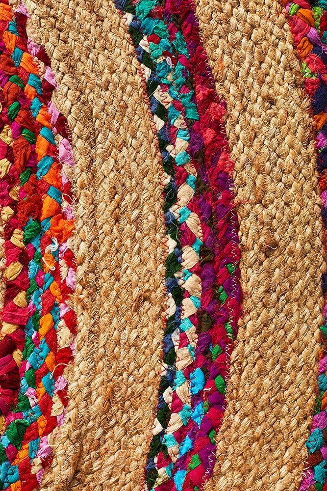 Tessura Bravo Multi Jute & Cotton Round Rug