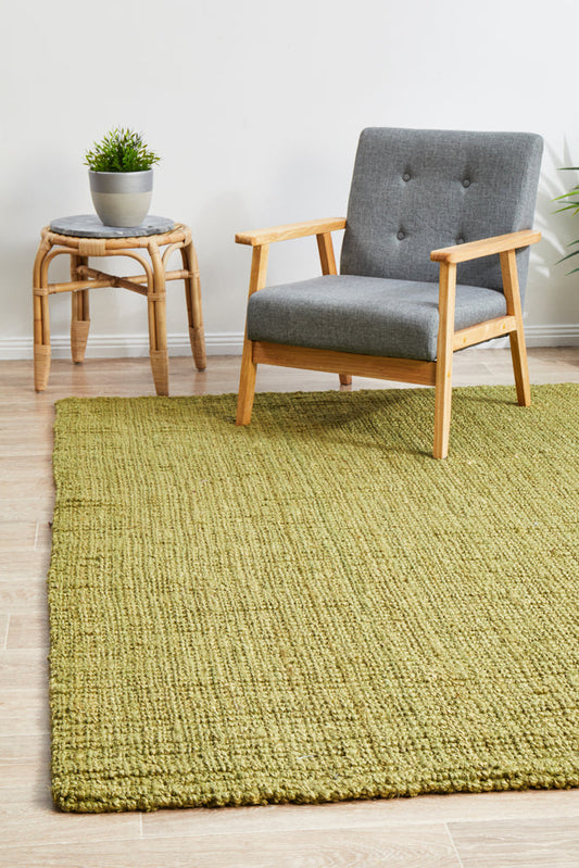 Tessura Green Jute & Cotton Rug