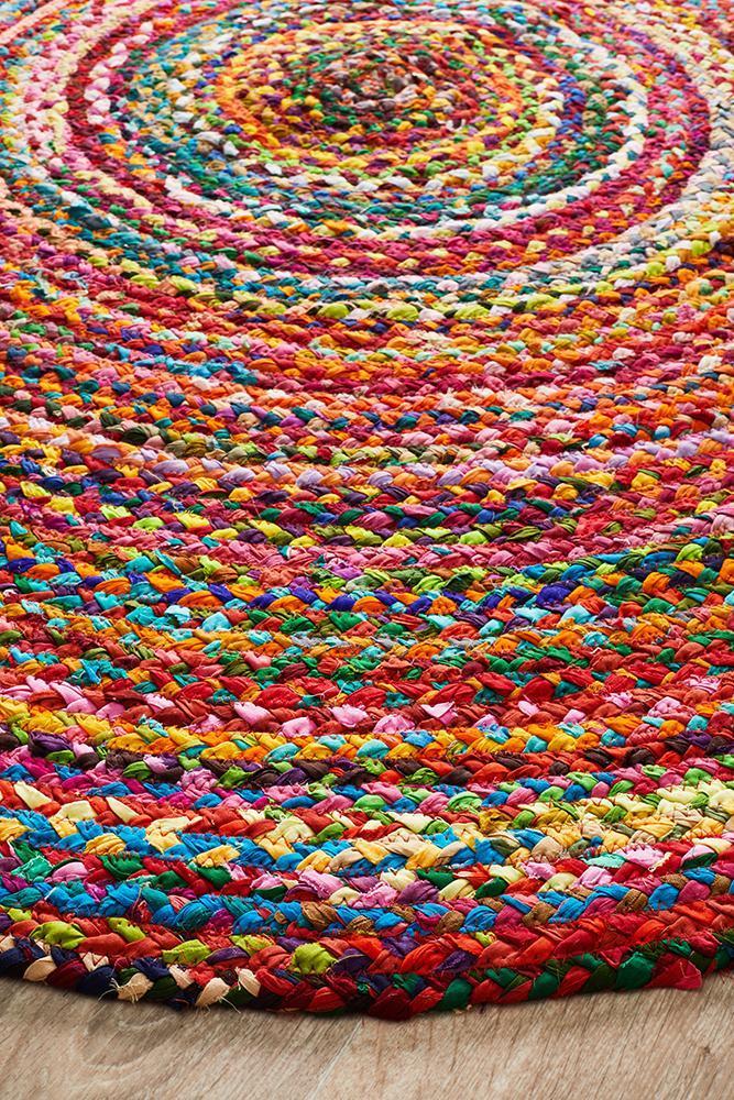 Tessura Multi Jute & Cotton Round Rug
