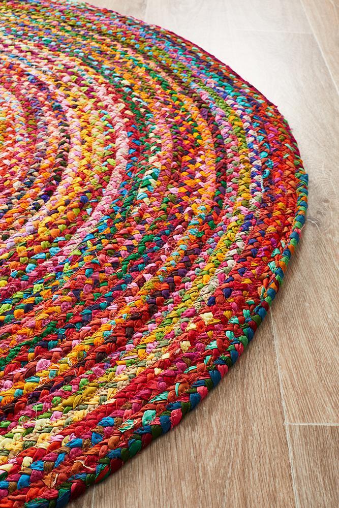 Tessura Multi Jute & Cotton Round Rug