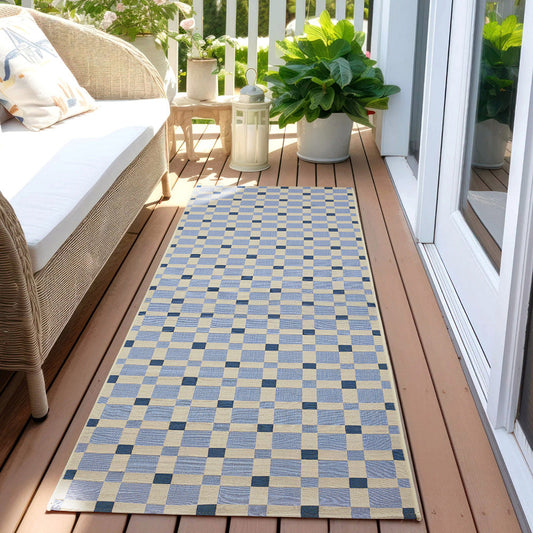 Tramella Indigo Blue Runner Rug