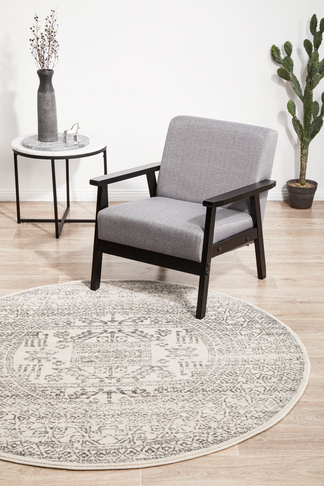 Umbra Cairo Silver Round Rug