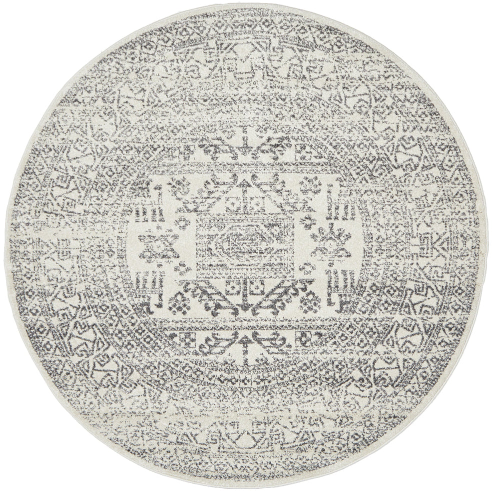 Umbra Cairo Silver Round Rug