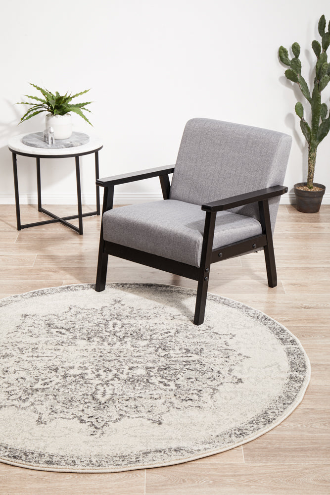 Umbra Silver Transitional Round Rug