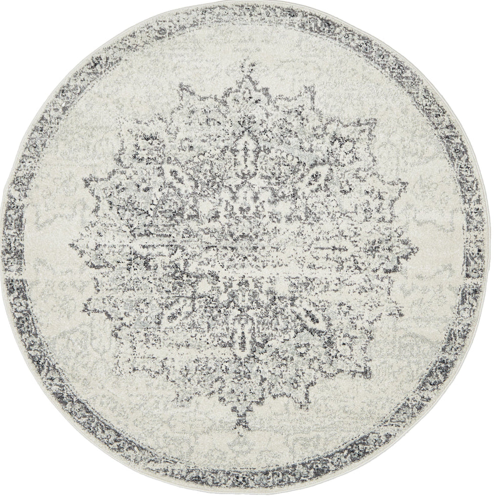 Umbra Silver Transitional Round Rug