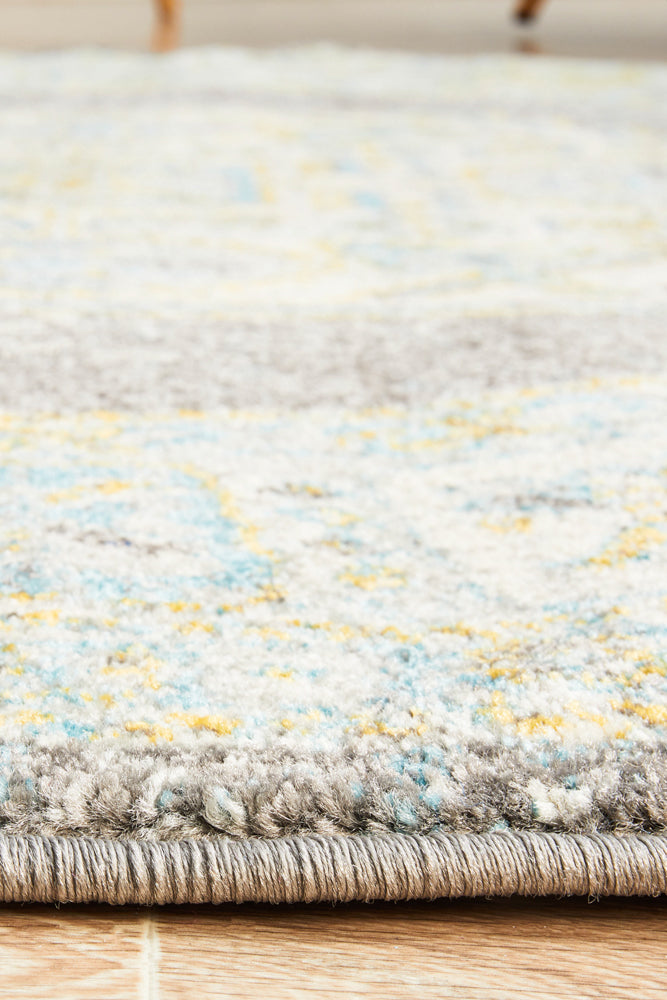 Vestra Grey Transitional Round Rug