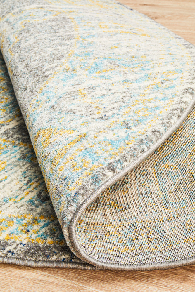 Vestra Grey Transitional Round Rug