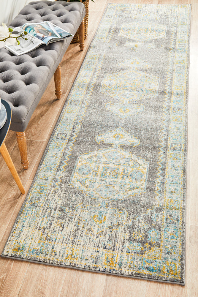 Vestra Grey Transitional Runner Rug
