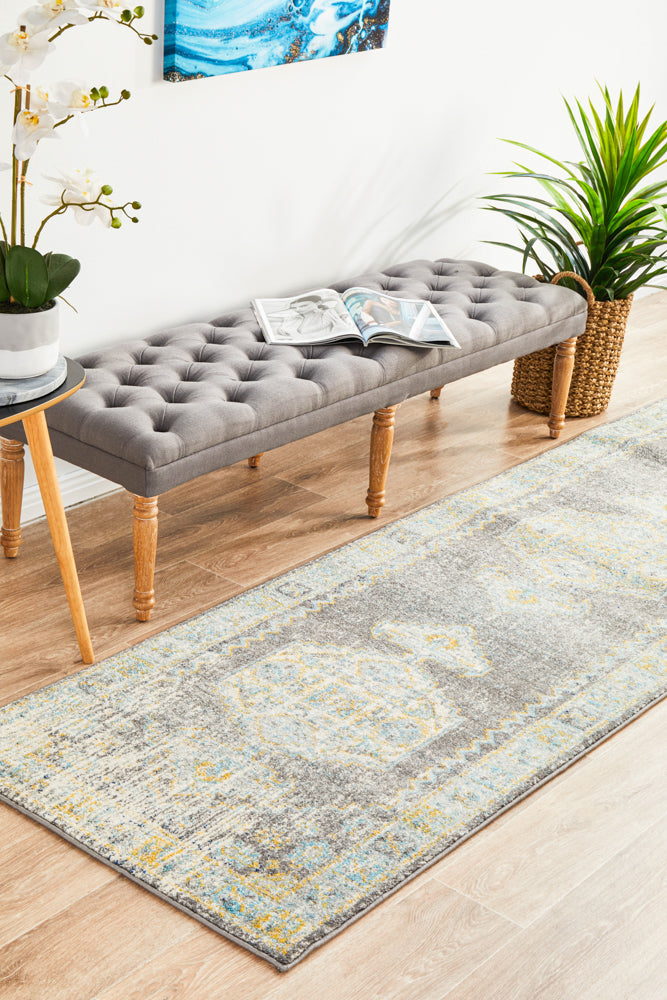 Vestra Grey Transitional Runner Rug