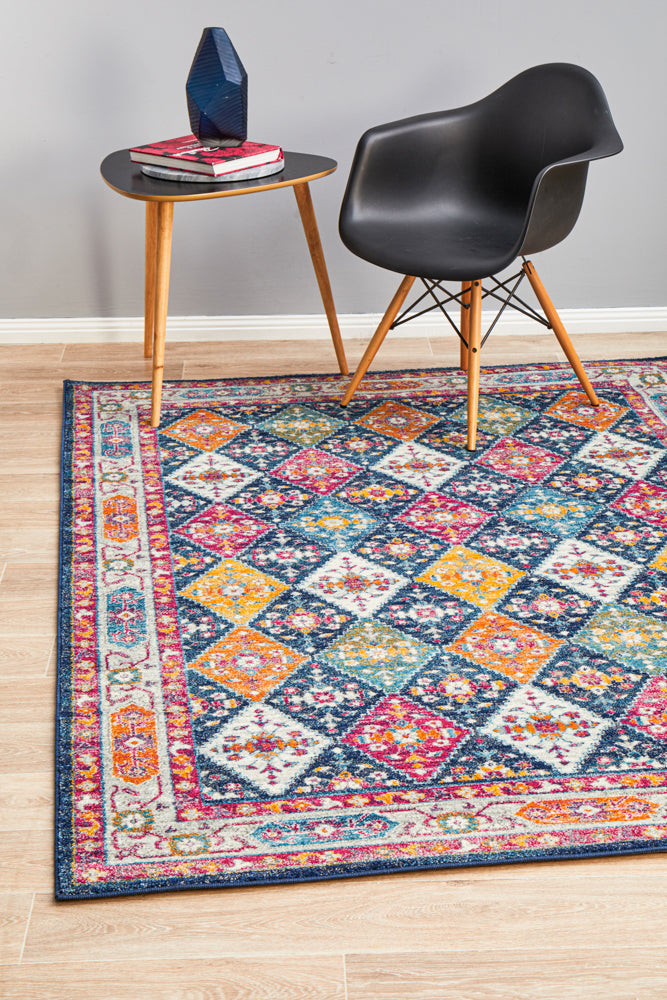 Vestra Navy Traditional Rug