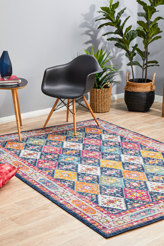 Vestra Navy Traditional Rug