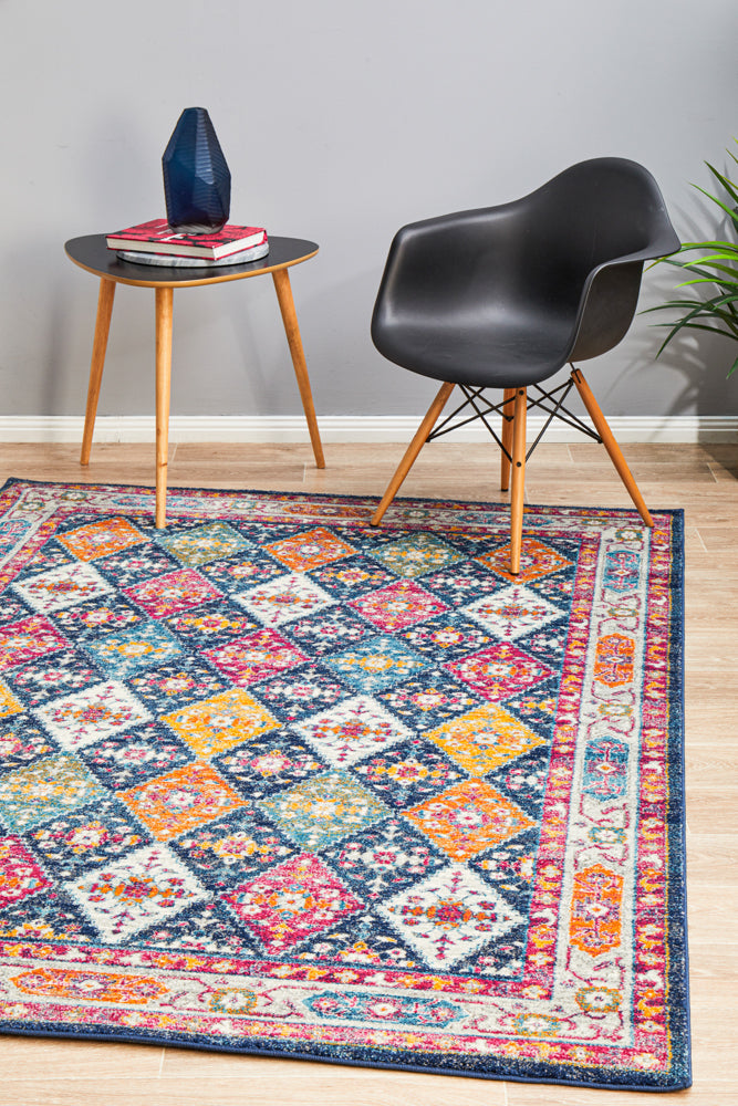 Vestra Navy Traditional Rug