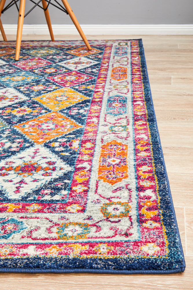 Vestra Navy Traditional Rug