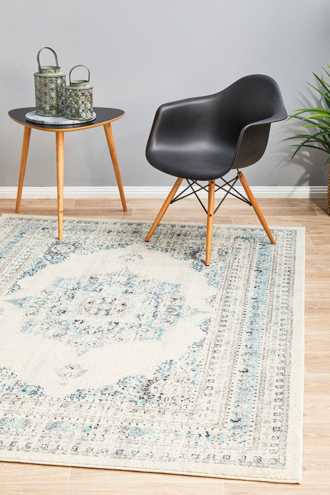 Vestra White Transitional Rug