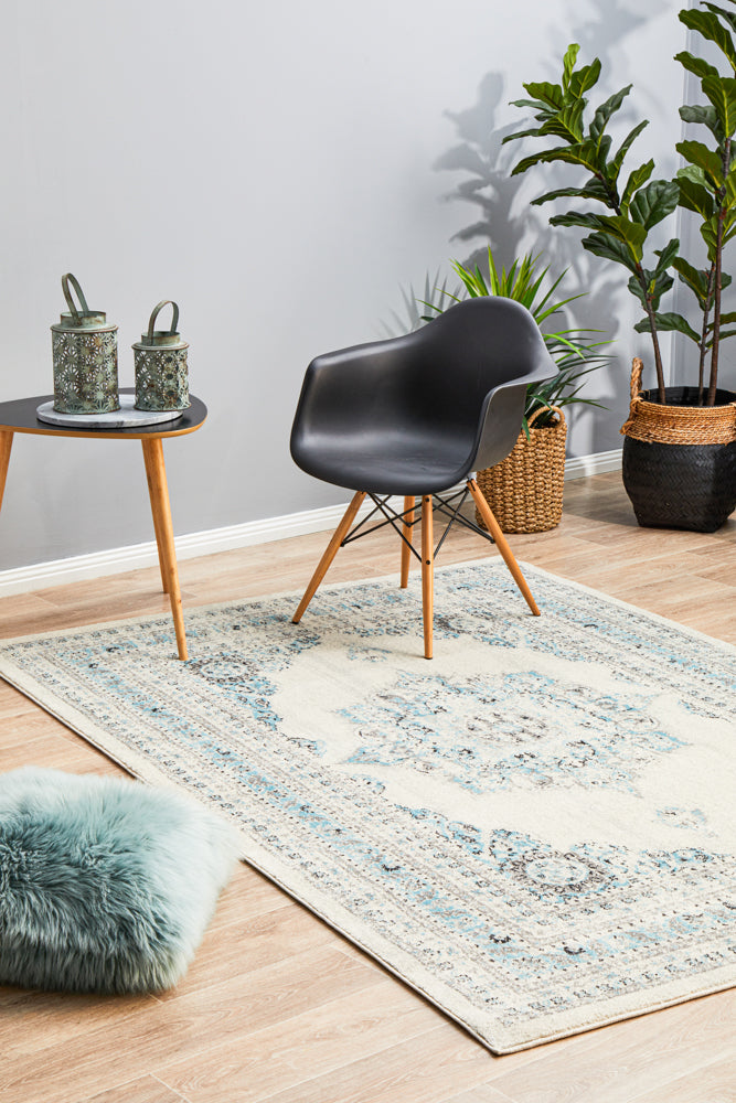 Vestra White Transitional Rug