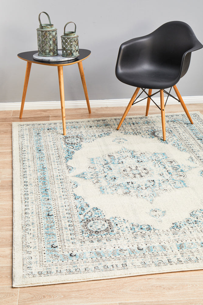 Vestra White Transitional Rug