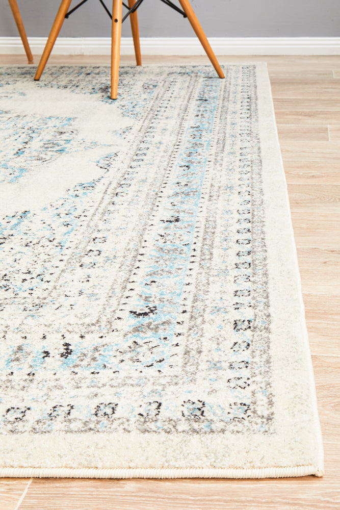 Vestra White Transitional Rug