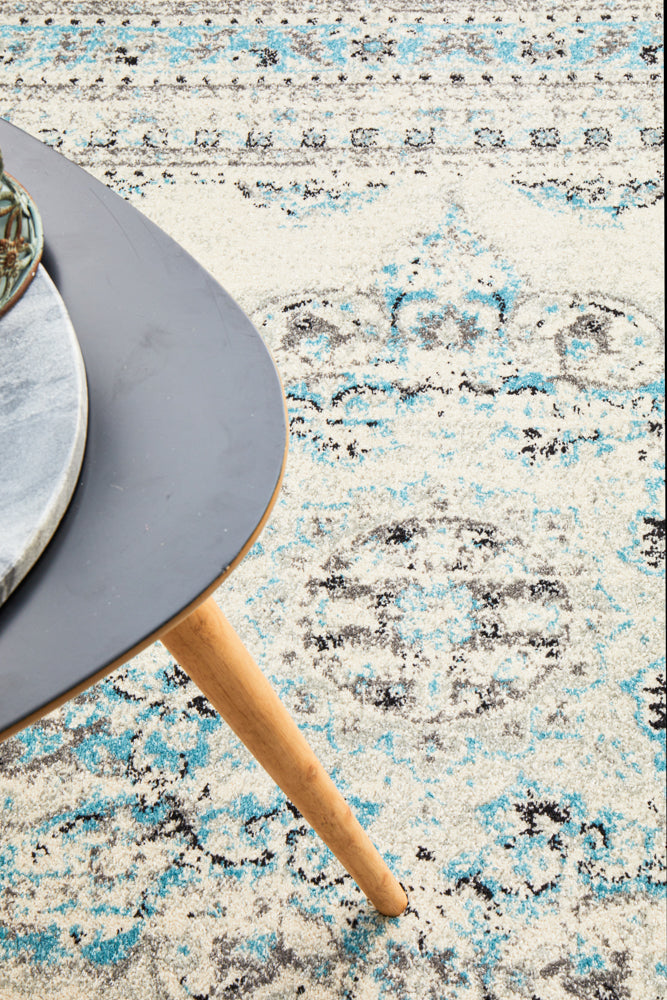 Vestra White Transitional Rug