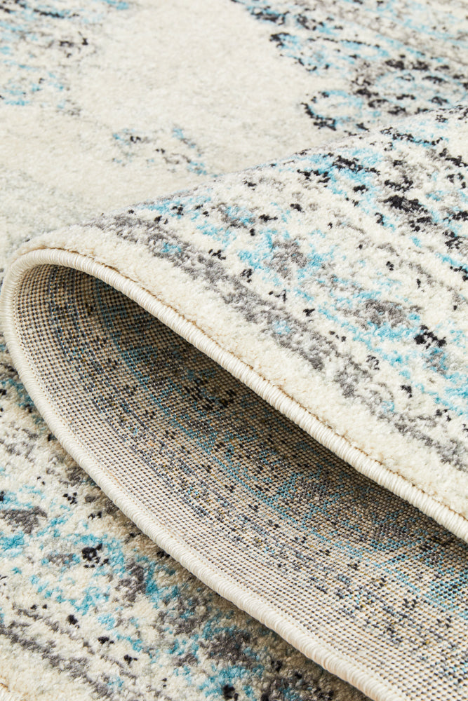 Vestra White Transitional Runner Rug