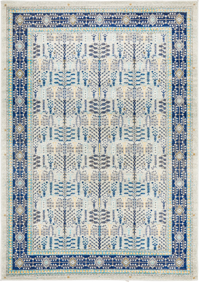 Vestra Grey & Blue Rug
