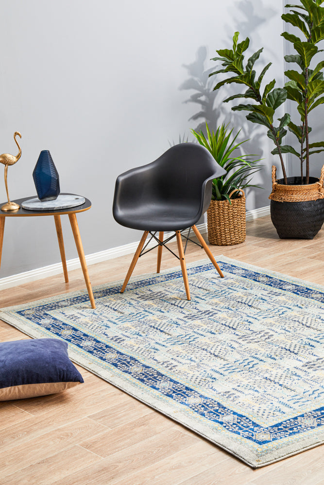 Vestra Grey & Blue Rug