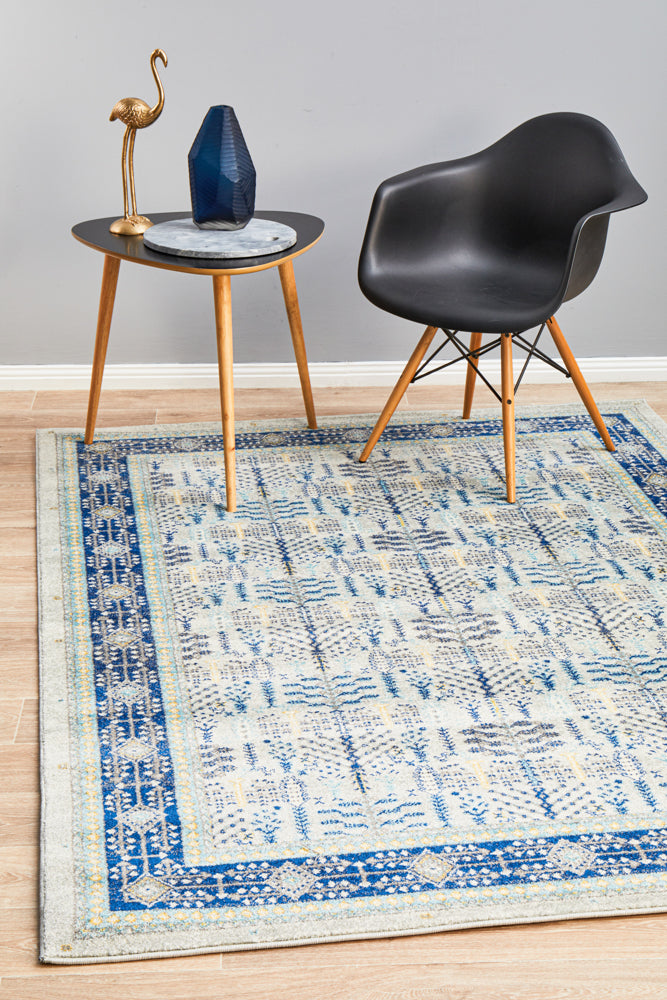 Vestra Grey & Blue Rug
