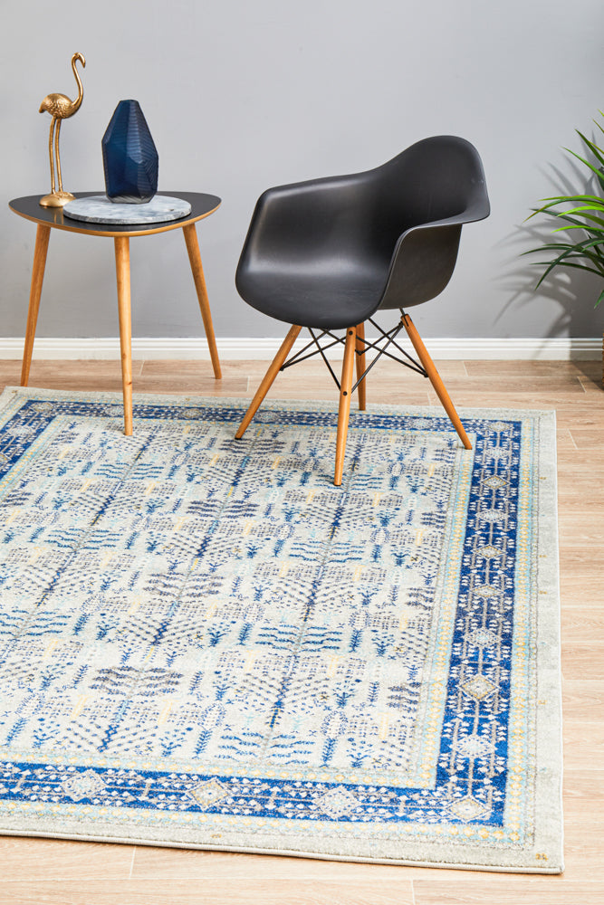 Vestra Grey & Blue Rug