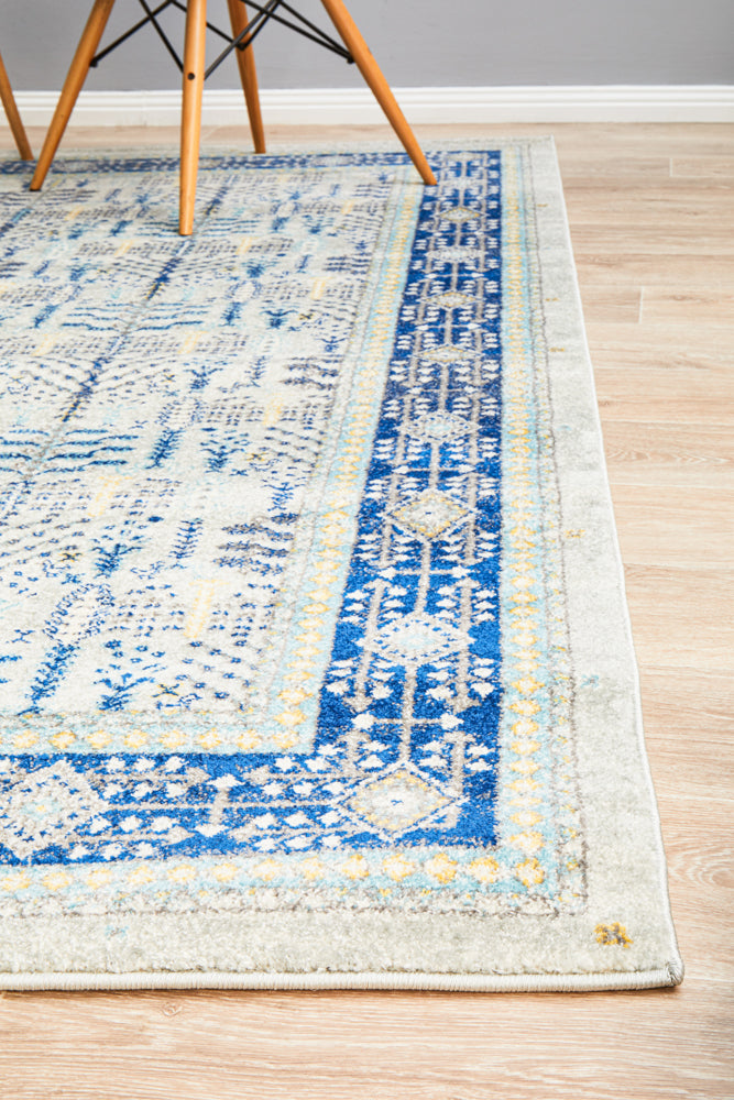 Vestra Grey & Blue Rug