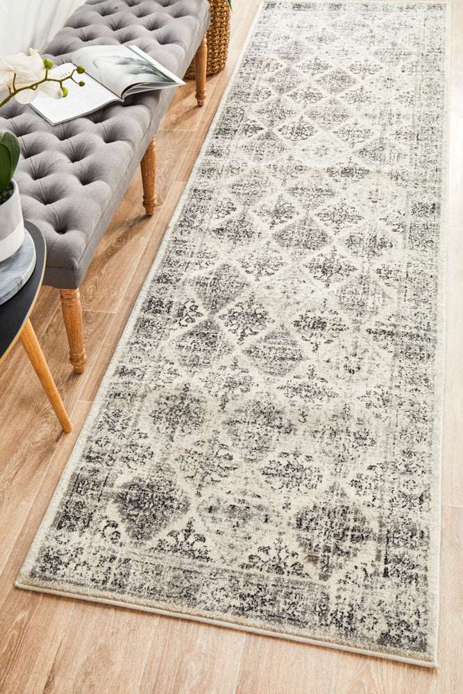Vestra Grey Runner Rug