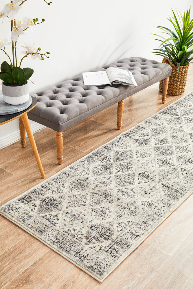Vestra Grey Runner Rug