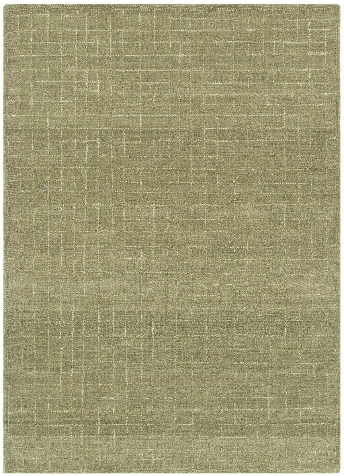 Alure Modern Green Wool Rug
