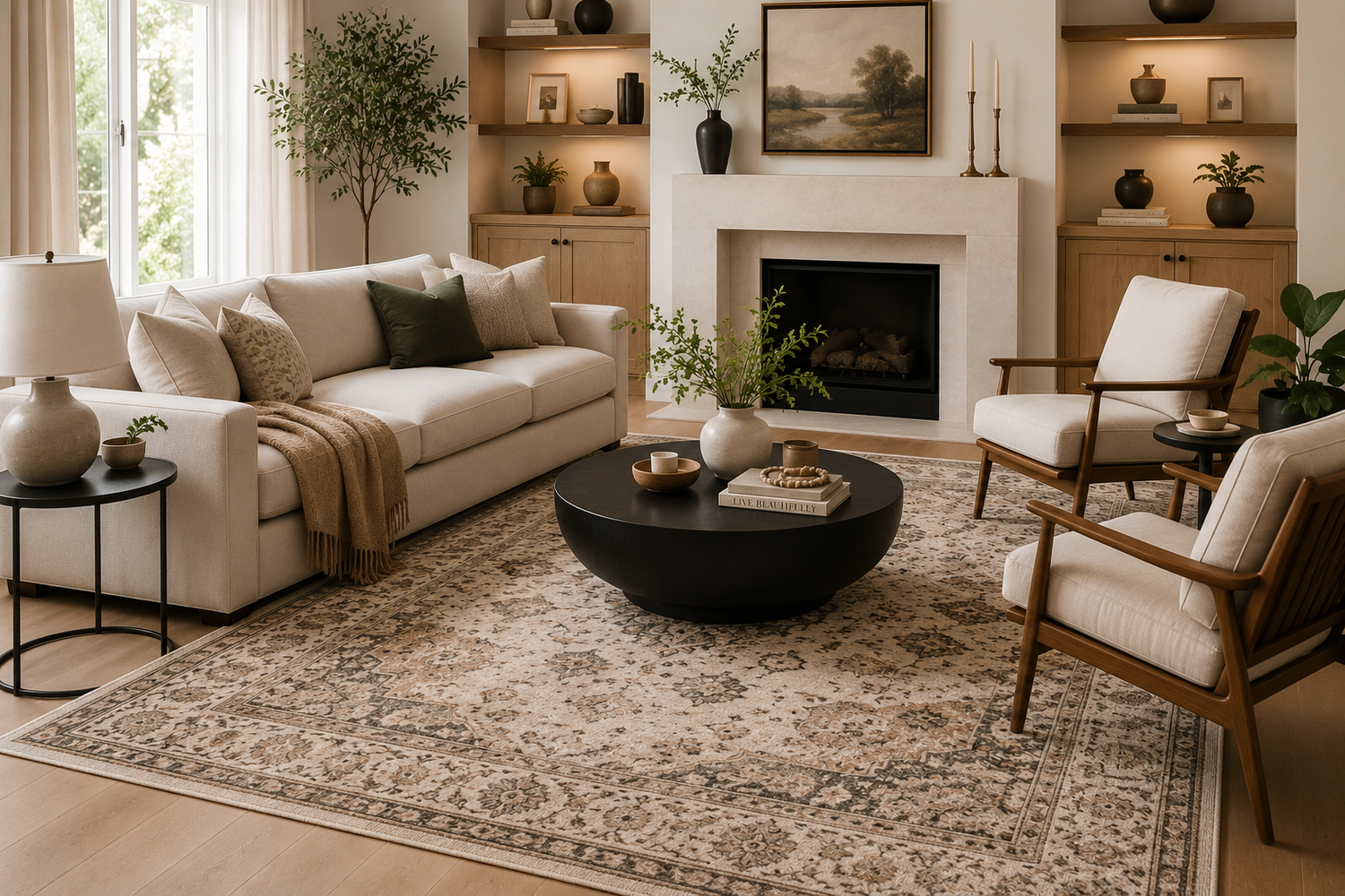  Living Room with a Rug