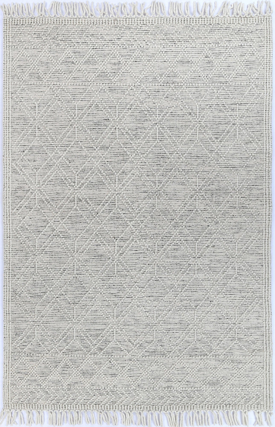 Pearl Ivory Black Wool Rug